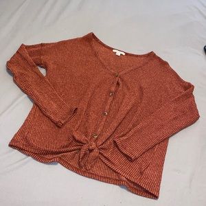 American eagle waffle knit tie shirt